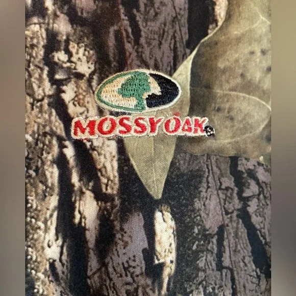 Mossy Oak~Men’s Fleece Hoodie~Built In Neck Gaiter~Zippered Front Pouch~Size L - Picture 3 of 13